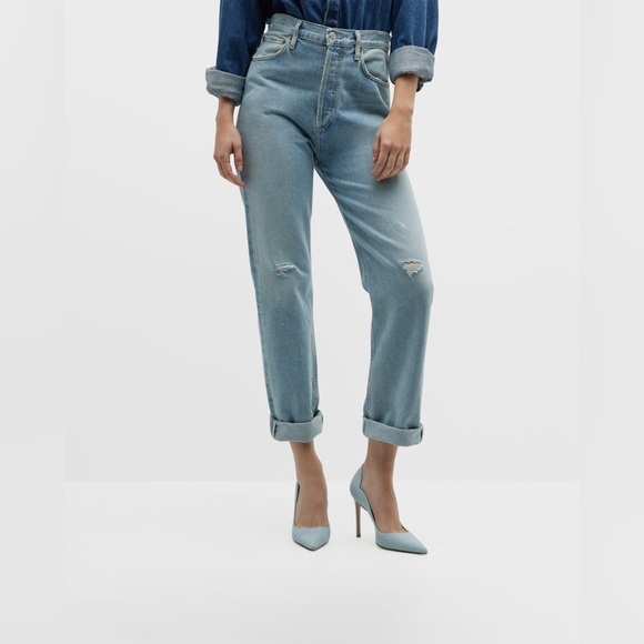 Stuart Weitzman Denim Scallop Pumps Size 8B - Picture 2 of 6